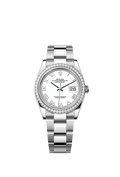 Rolex Datejust 36 Stainless Steel / Diamond / White Roman / Oyster — Ref. 126284RBR