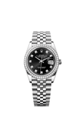 Rolex Datejust 36 Stainless Steel / Diamond / Black-Diamond / Jubilee — Ref. 126284RBR