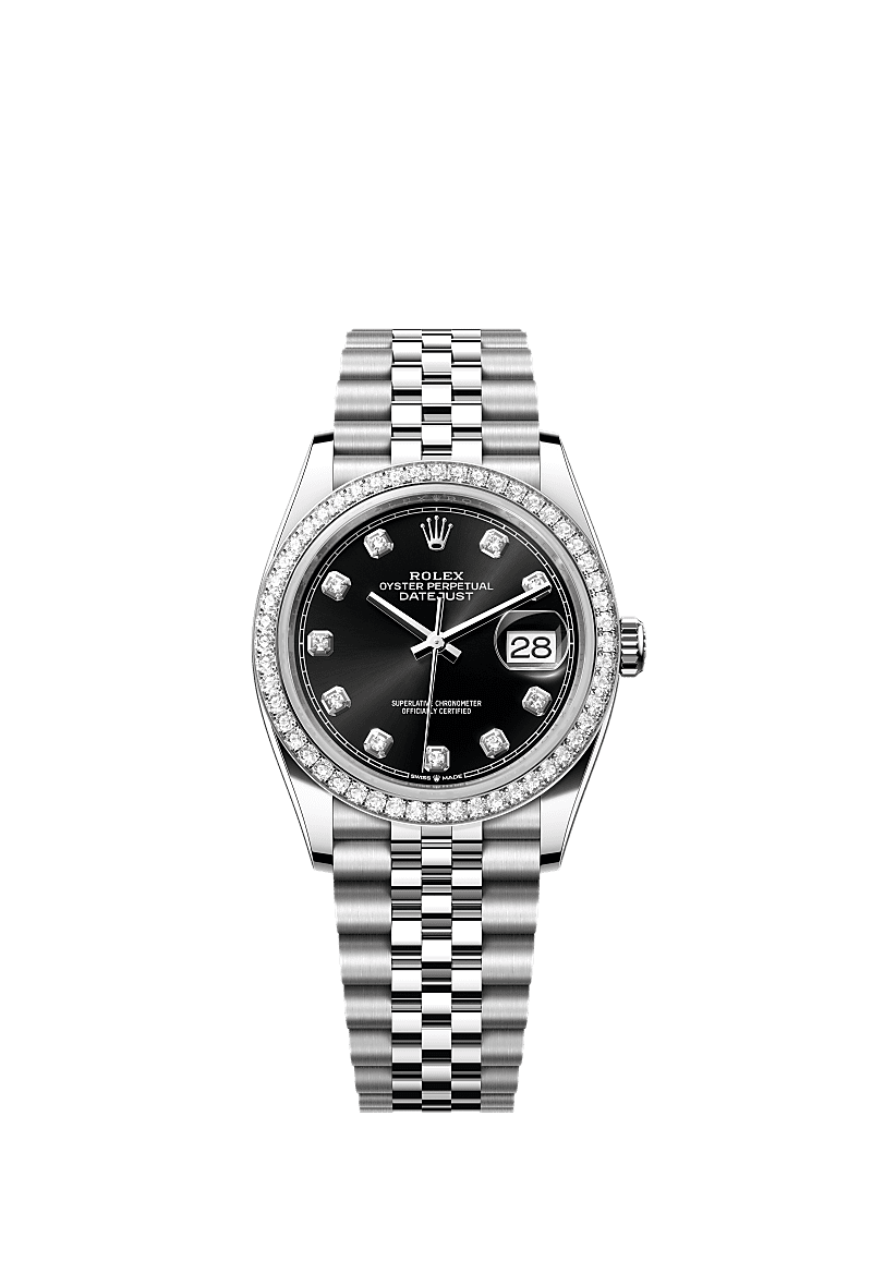 Rolex Datejust 36 Stainless Steel / Diamond / Black-Diamond / Jubilee — Ref. 126284RBR