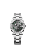 Rolex (Wimbledon) Datejust 36 Stainless Steel / Diamond / Slate - Roman / Oyster — Ref. 126284RBR