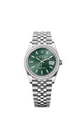 Rolex Datejust 36 Stainless Steel - Diamond / Green / Jubilee — Ref. 126284RBR