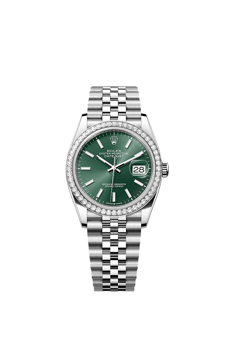 Rolex Datejust 36 Stainless Steel - Diamond / Green / Jubilee — Ref. 126284RBR