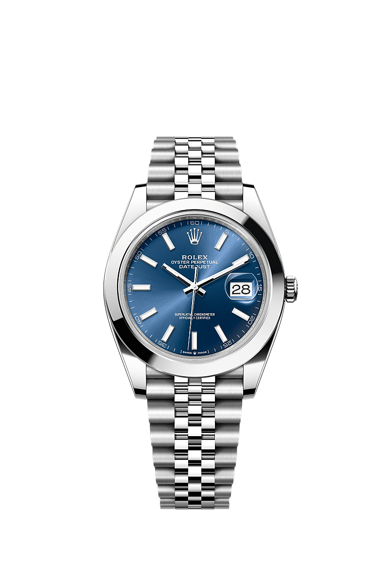 Rolex Datejust 41 Stainless Steel Smooth / Jubilee / Blue — Ref. 126300