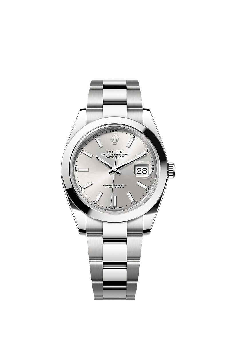 Rolex Datejust 41 Stainless Steel Smooth / Oyster / Silver — Ref. 126300
