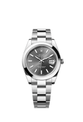 Rolex Datejust 41 Stainless Steel Smooth / Oyster / Dark Rhodium — Ref. 126300