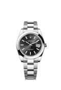 Rolex Datejust 41 Stainless Steel Smooth / Oyster / Black — Ref. 126300