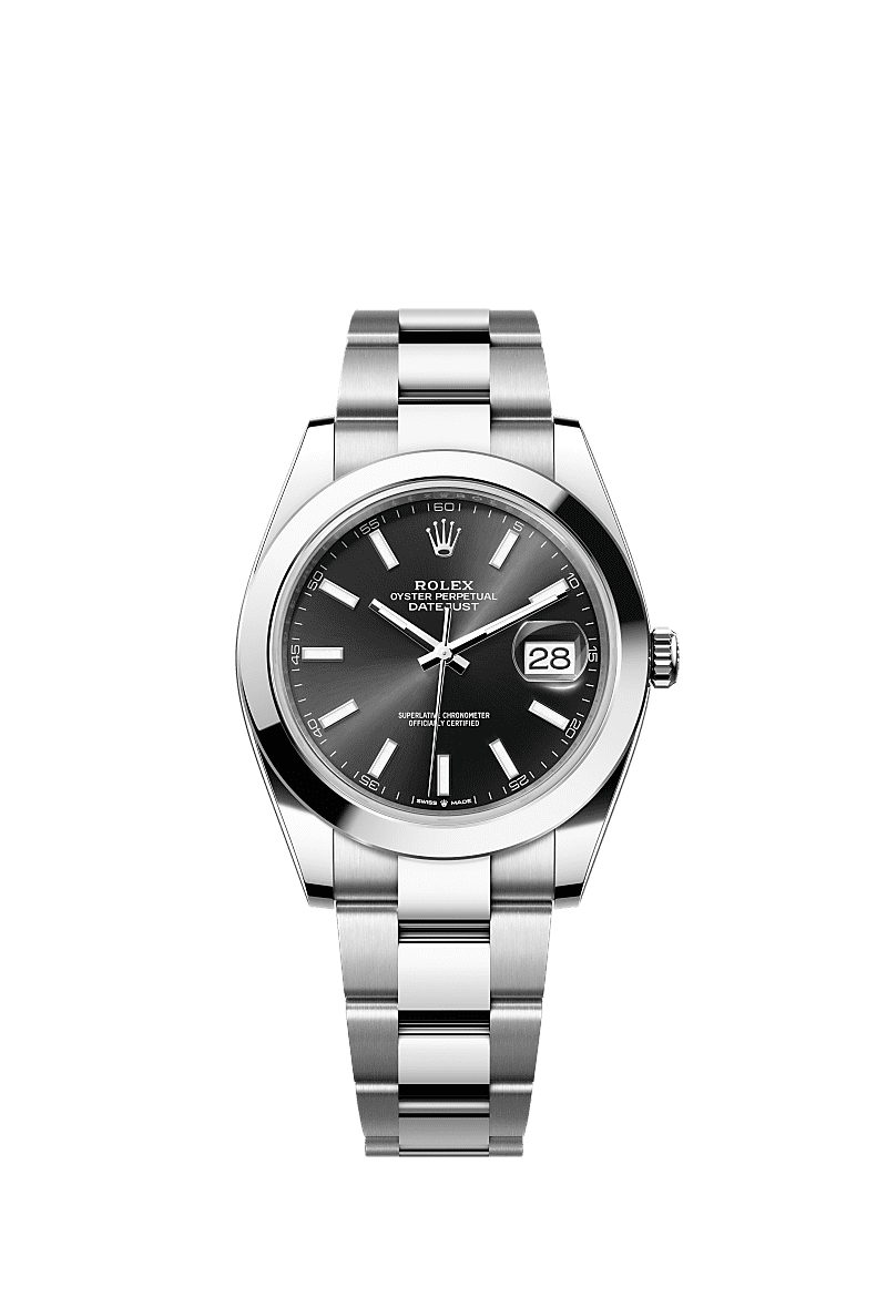 Rolex Datejust 41 Stainless Steel Smooth / Oyster / Black — Ref. 126300