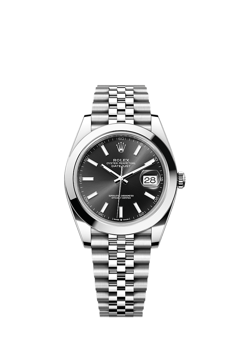 Rolex Datejust 41 Stainless Steel Smooth / Jubilee / Black — Ref. 126300