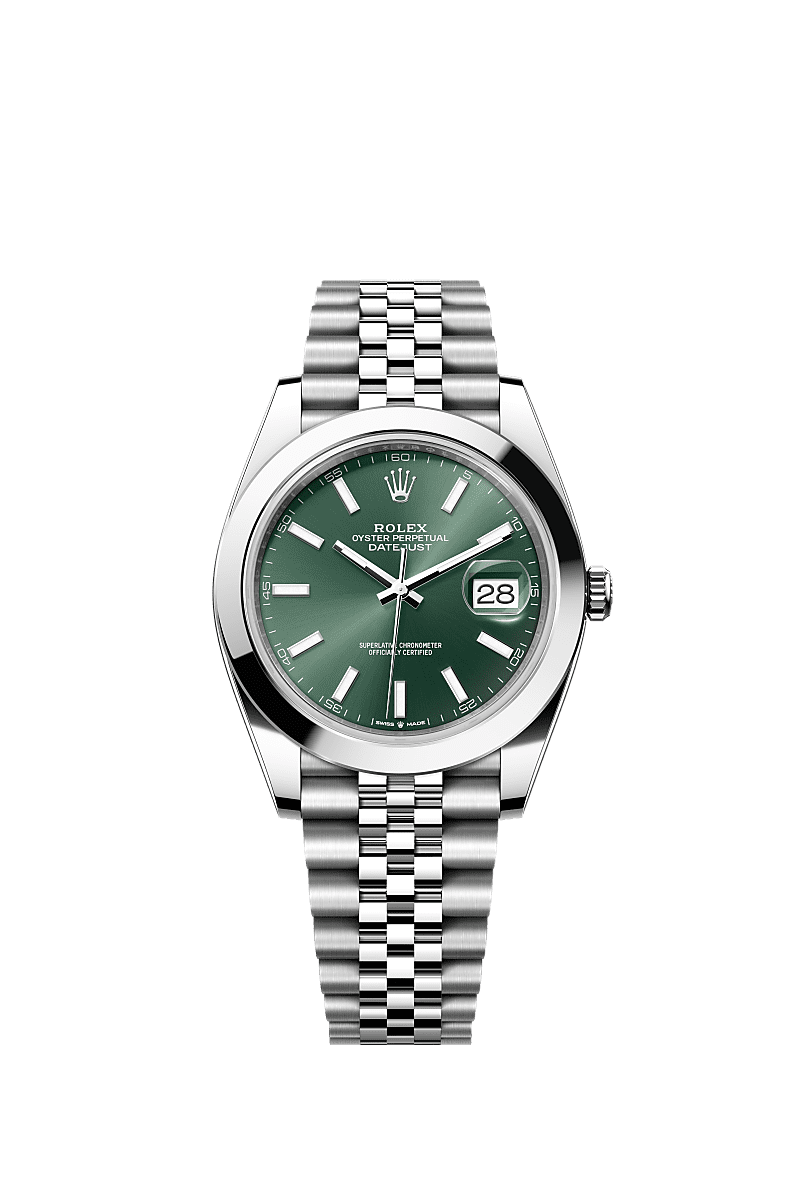 Rolex Datejust 41 Stainless Steel Smooth / Jubilee / Mint Green — Ref. 126300