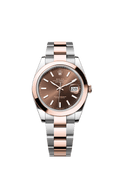Rolex Datejust 41 Rolesor Everose Smooth / Oyster / Chocolate — Ref. 126301