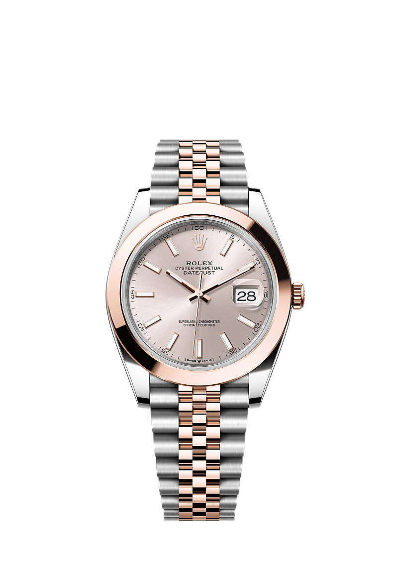 Rolex Datejust 41 Rolesor Everose Smooth / Jubilee / Sundust — Ref. 126301