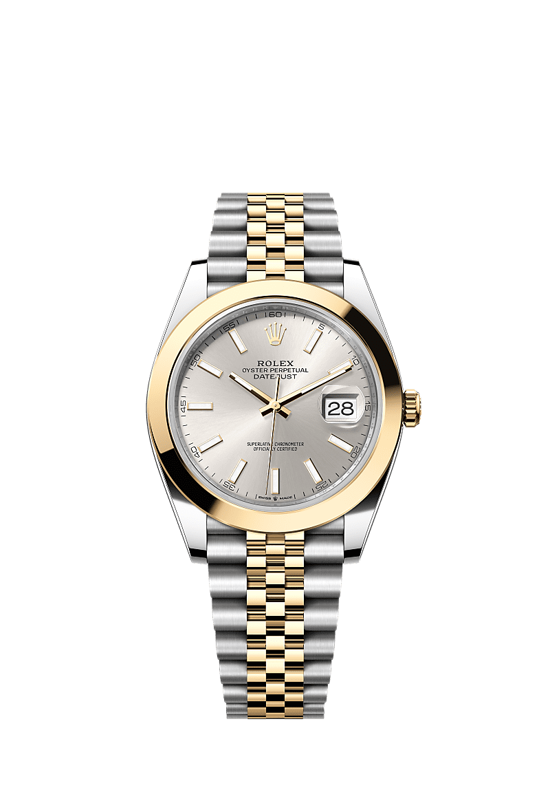 Rolex Datejust 41 Rolesor Yellow Smooth / Jubilee / Silver — Ref. 126303