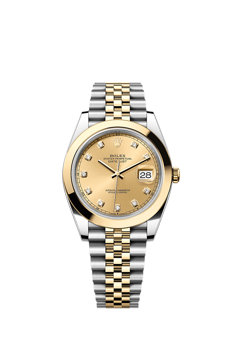 Rolex Datejust 41 Rolesor Yellow Smooth / Jubilee / Champagne - Diamond — Ref. 126303
