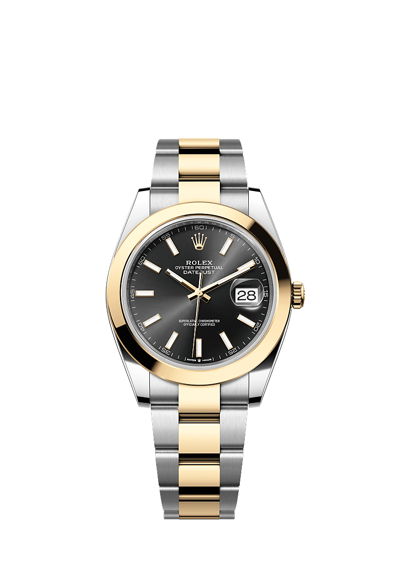 Rolex Datejust 41 Rolesor Yellow Smooth / Oyster / Black — Ref. 126303