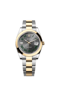 Rolex (Wimbledon) Datejust 41 Rolesor Yellow Smooth / Oyster / Slate - Roman — Ref. 126303