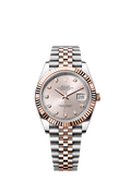 Rolex Datejust 41 Rolesor Everose Fluted / Jubilee / Sundust - Diamond — Ref. 126331