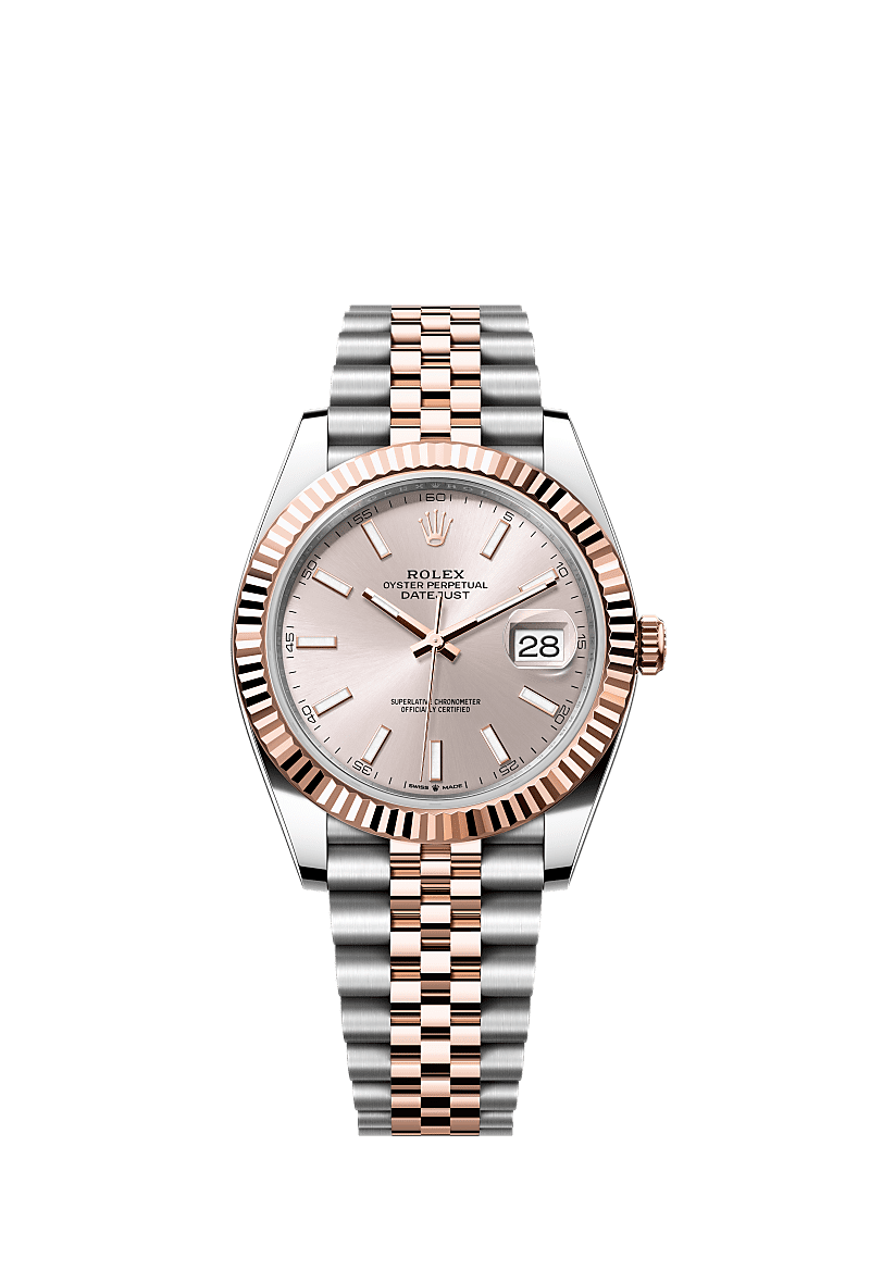 Rolex Datejust 41 Rolesor Everose Fluted / Jubilee / Sundust — Ref. 126331