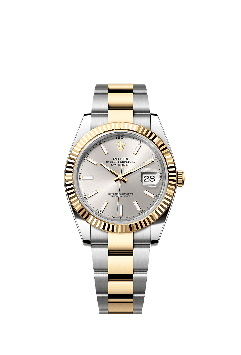 Rolex Datejust 41 126333-0001 - Rolesor Yellow Fluted / Oyster / Silver