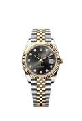 Rolex Datejust 41 126333-0006 - Rolesor Yellow Fluted / Jubilee / Black - Diamond