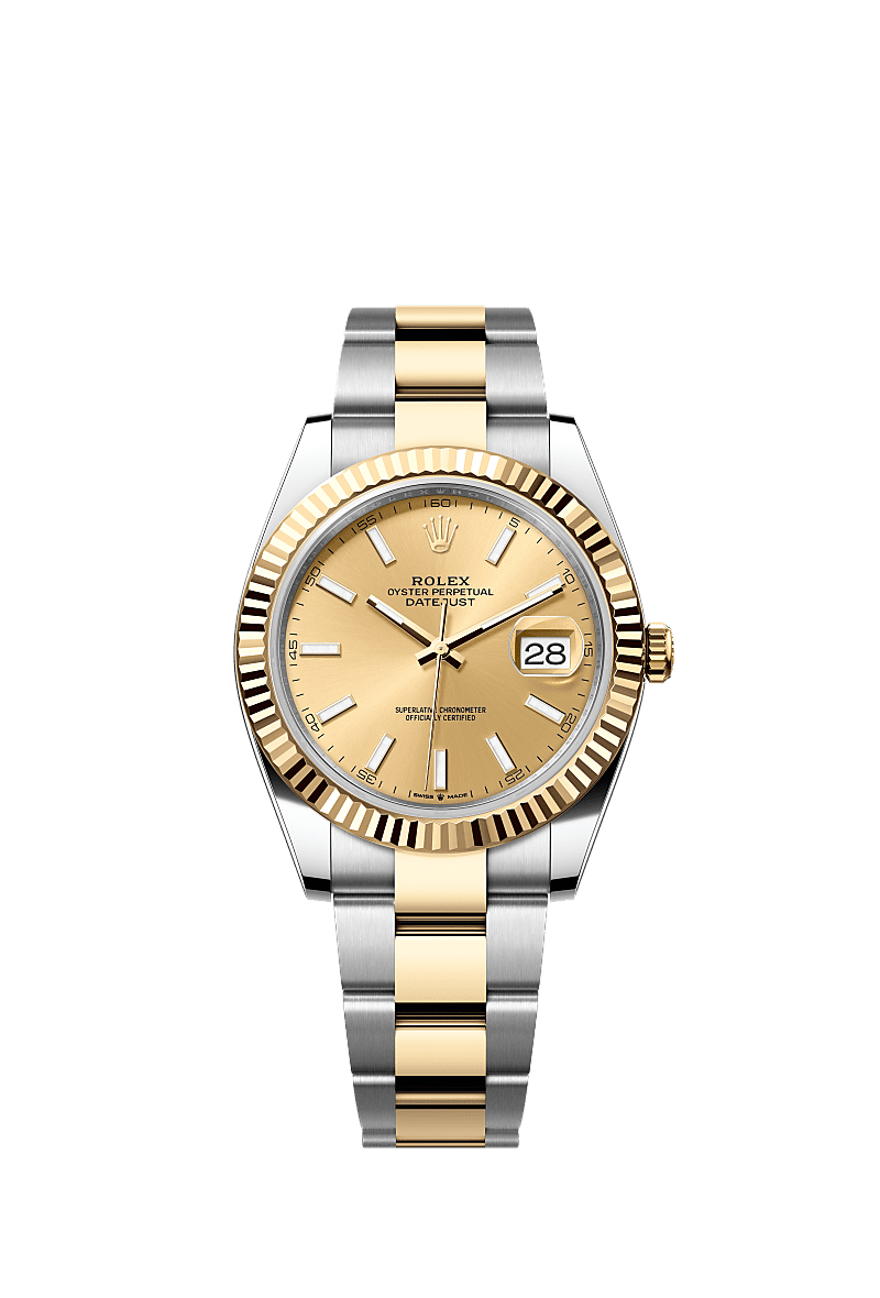 Rolex Datejust 41 126333-0009 - Rolesor Yellow Fluted / Oyster / Champagne