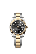 Rolex Datejust 41 126333-0013 - Rolesor Yellow Fluted / Oyster / Black