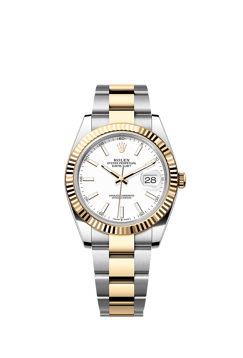 Rolex Datejust 41 126333-0015 - Rolesor Yellow Fluted / Oyster / White