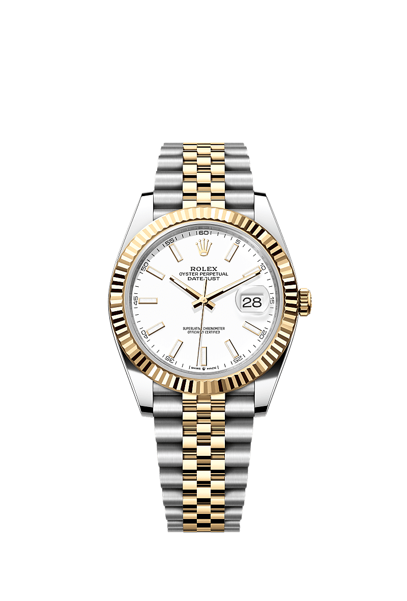 Rolex Datejust 41 126333-0016 - Rolesor Yellow Fluted / Jubilee / White