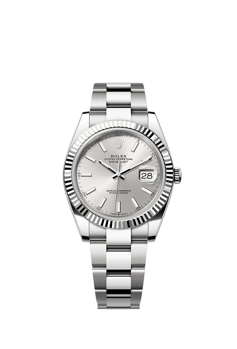 Rolex Datejust 41 Stainless Steel Fluted / Oyster / Silver — Ref. 126334