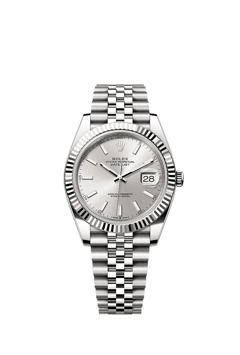 Rolex Datejust 41 Stainless Steel Fluted / Oyster / Silver — Ref. 126334