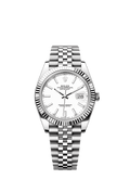 Rolex Datejust 41 Stainless Steel Fluted / Jubilee / White — Ref. 126334