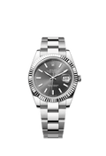 Rolex Datejust 41 Stainless Steel Fluted / Oyster / Dark Rhodium — Ref. 126334