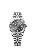 Rolex Datejust 41 Stainless Steel Fluted / Jubilee / Dark Rhodium — Ref. 126334