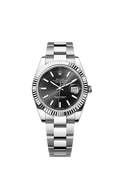 Rolex Datejust 41 Stainless Steel Fluted / Oyster / Black — Ref. 126334