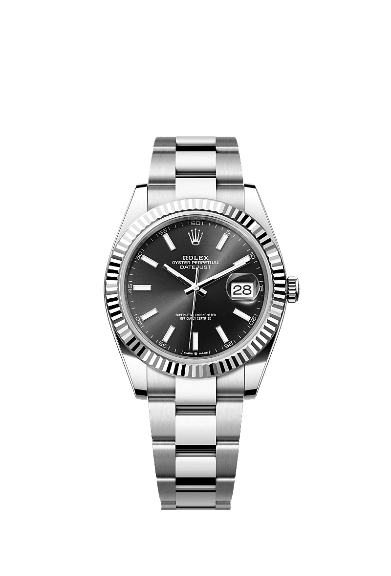 Rolex Datejust 41 Stainless Steel Fluted / Oyster / Black — Ref. 126334