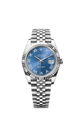 Rolex Datejust 41 Stainless Steel Fluted / Blue - Roman / Jubilee — Ref. 126334