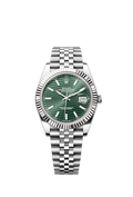 Rolex Datejust 41 Stainless Steel Fluted / Jubilee / Green Motif — Ref. 126334