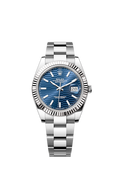 Rolex Datejust 41 Stainless Steel Fluted / Oyster / Blue Motif — Ref. 126334