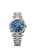 Rolex Datejust 41 Stainless Steel Fluted / Jubilee / Blue Motif — Ref. 126334