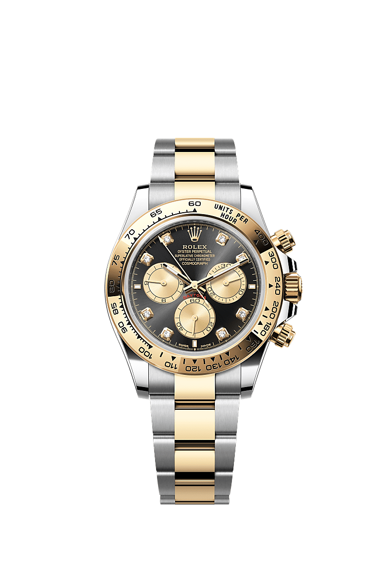 Rolex Cosmograph Daytona Stainless Steel - Yellow Gold / Black - Golden - Diamond / Oyster — Ref. 126503