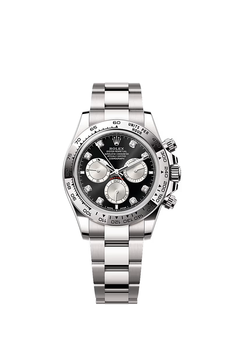 Rolex Cosmograph Daytona White Gold / Black - Steel - Diamond / Oyster — Ref. 126509