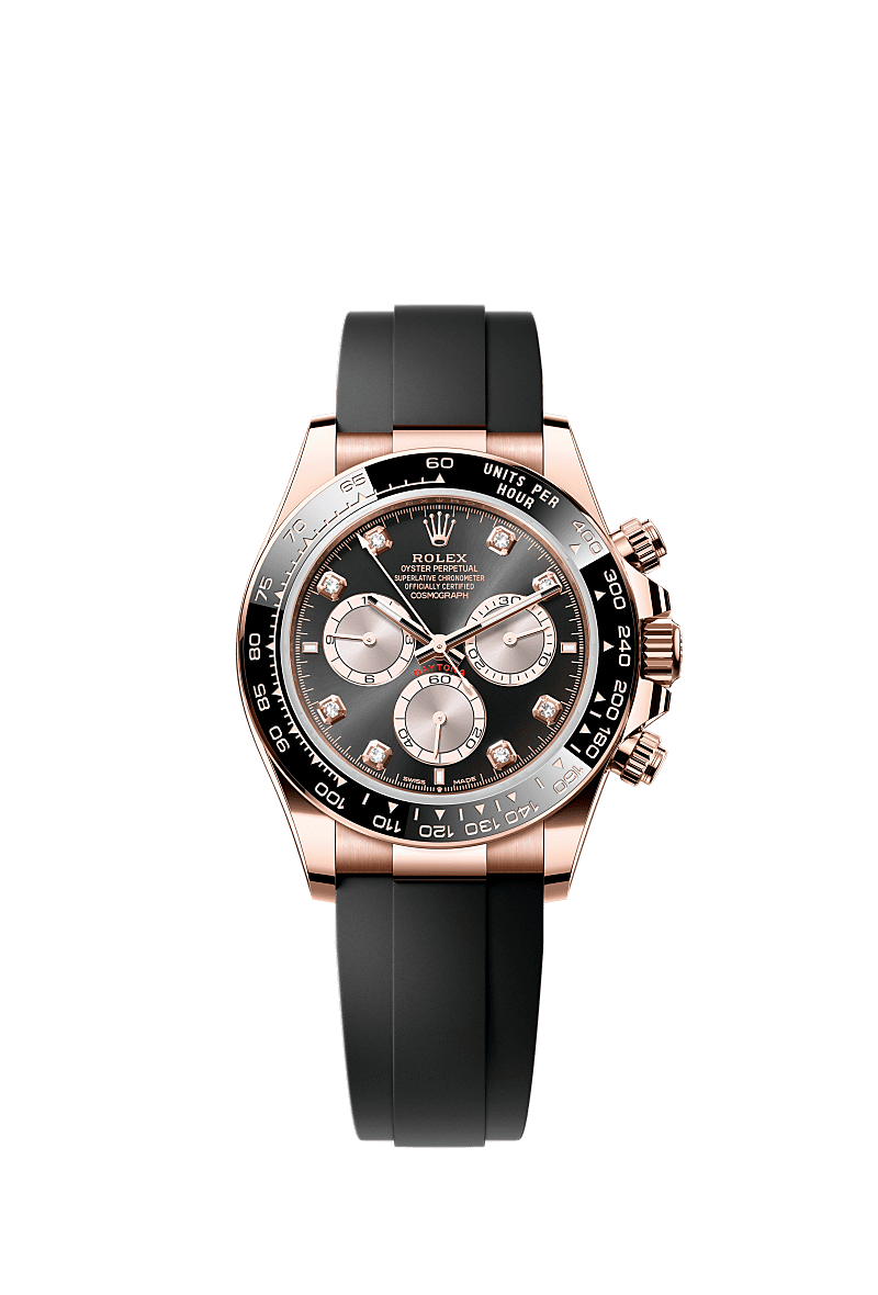 Rolex Cosmograph Daytona Everose - Cerachrom / Black - Sundust- Diamond / Oysterflex — Ref. 126515LN