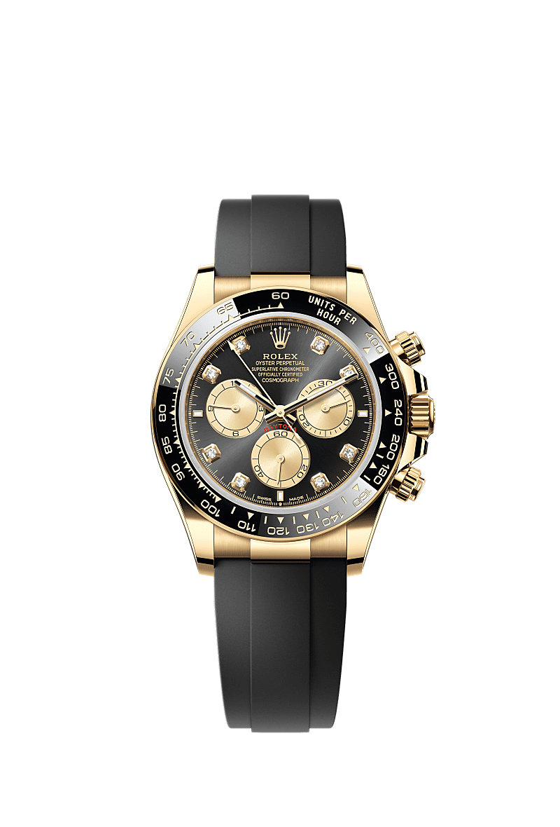 Rolex Cosmograph Daytona Yellow Gold - Cerachrom / Black - Diamond / Oysterflex — Ref. 126518LN
