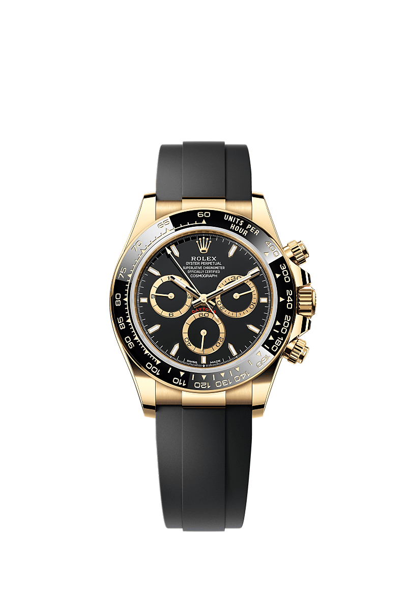 Rolex Cosmograph Daytona Yellow Gold - Cerachrom / Black / Oysterflex — Ref. 126518LN
