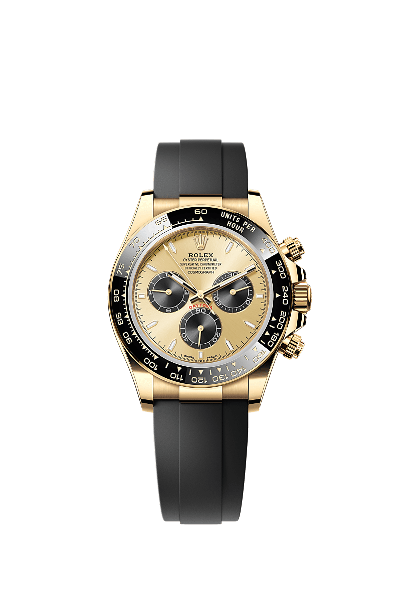 Rolex Cosmograph Daytona Yellow Gold - Cerachrom / Champagne - Black / Oysterflex — Ref. 126518LN