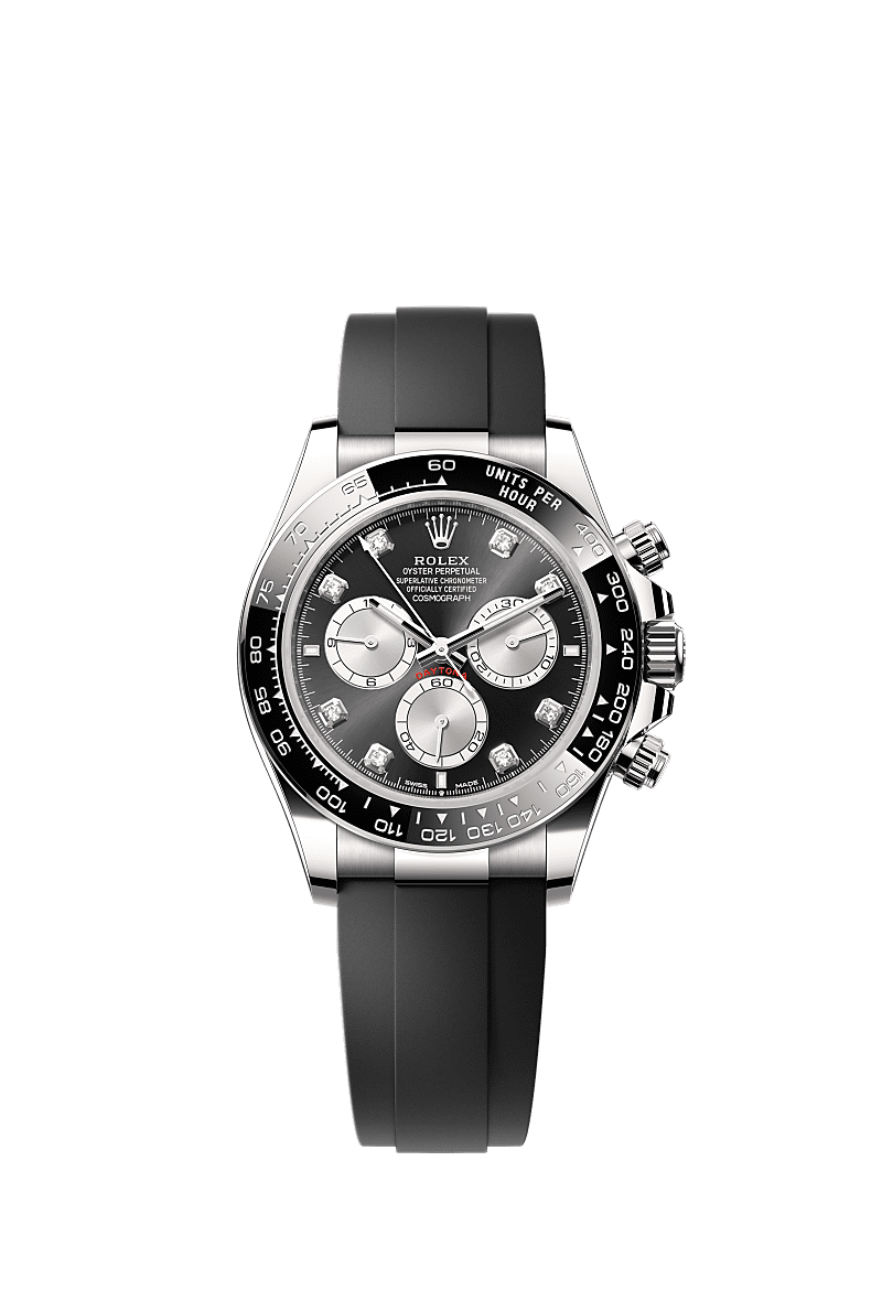 Rolex Cosmograph Daytona White Gold - Cerachrom / Black - Steel- Diamond / Oysterflex — Ref. 126519LN