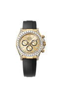 Rolex - Cosmograph Daytona Yellow Gold - Baguette / Champagne - Baguette / Oysterflex — Ref. 126538TBR
