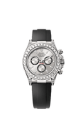 Rolex - Cosmograph Daytona White Gold - Baguette / Silver - Baguette / Oysterflex — Ref. 126539TBR