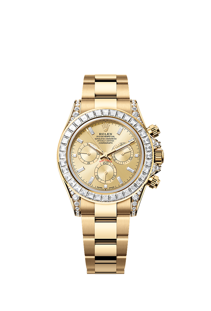 Rolex - Cosmograph Daytona Yellow Gold - Baguette / Champagne - Baguette / Oyster — Ref. 126598TBR