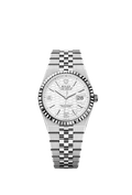 Rolex - Land-Dweller 36 Oystersteel White Gold / White / Flat Jubilee — Ref. 127234