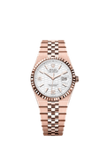 Rolex - Land-Dweller 36 Everose / White / Flat Jubilee — Ref. 127235